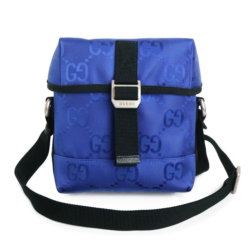 Gucci Off The Grid Messenger Shoulder Bag GG Nylon Blue